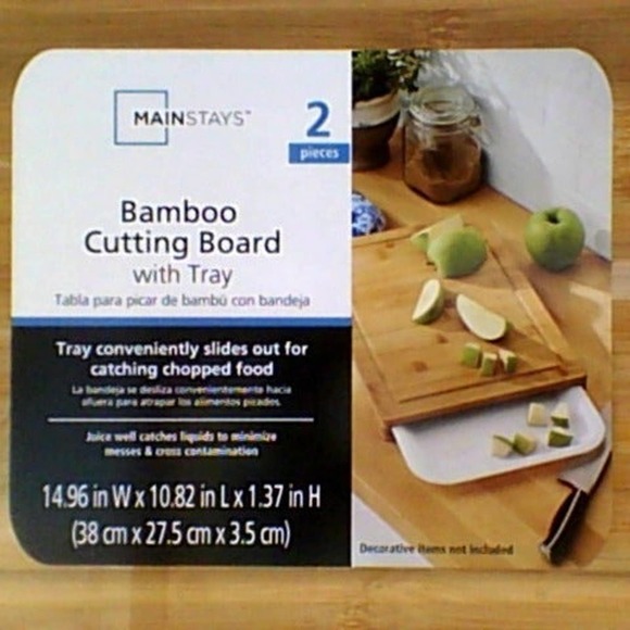 Bamboo Cutting  Board with Tray - Picture 1 of 4